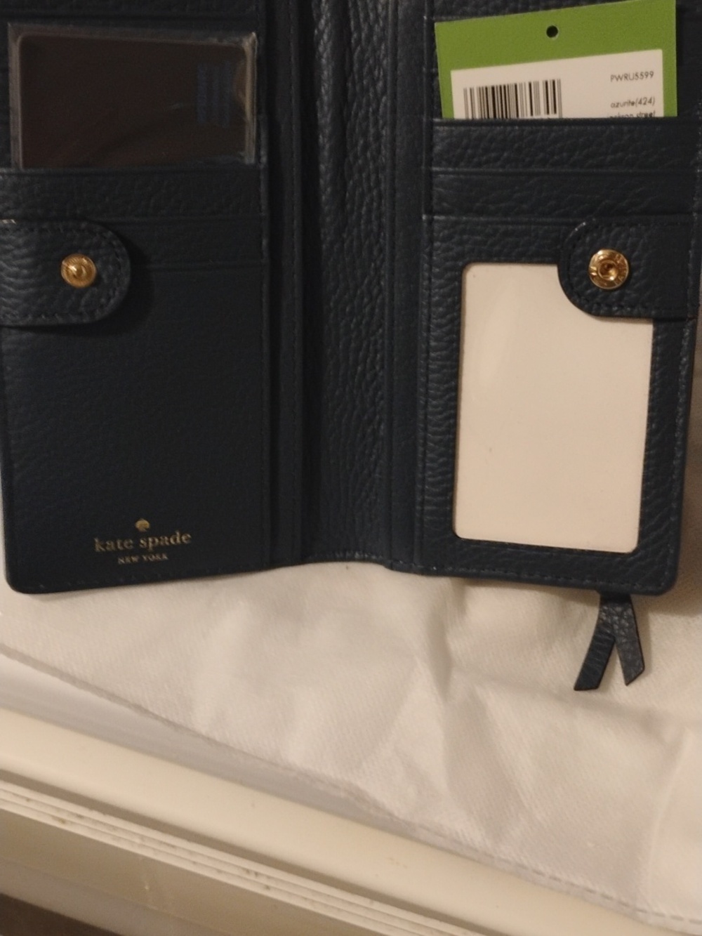 Kate Spade-2pc Hyde Lane Gingham Renee Crossbody Bag & Stacy Snap Wallet 💙 - Picture 14 of 16